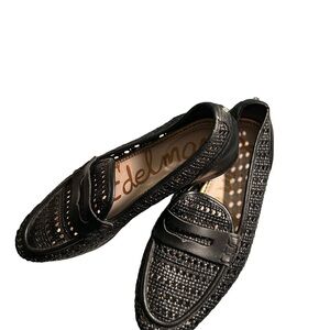 Sam Edelman Black Woven Flats